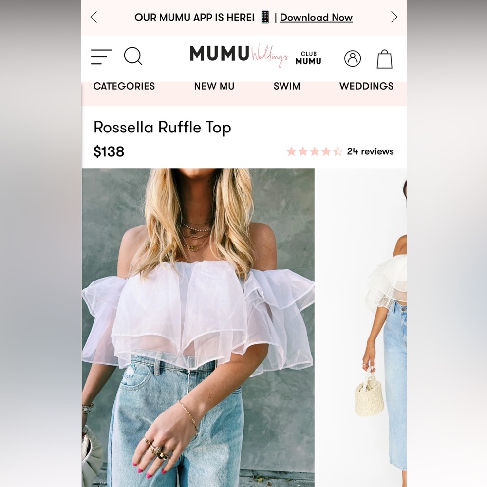 Show Me Your Mumu Rosella Ruffle Top